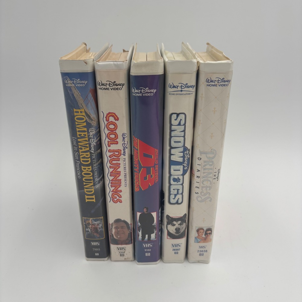 Disney VHS Lot 5‎ Movies  Multicolor Homeward Bound Cool Runnings D3 Snow Dogs